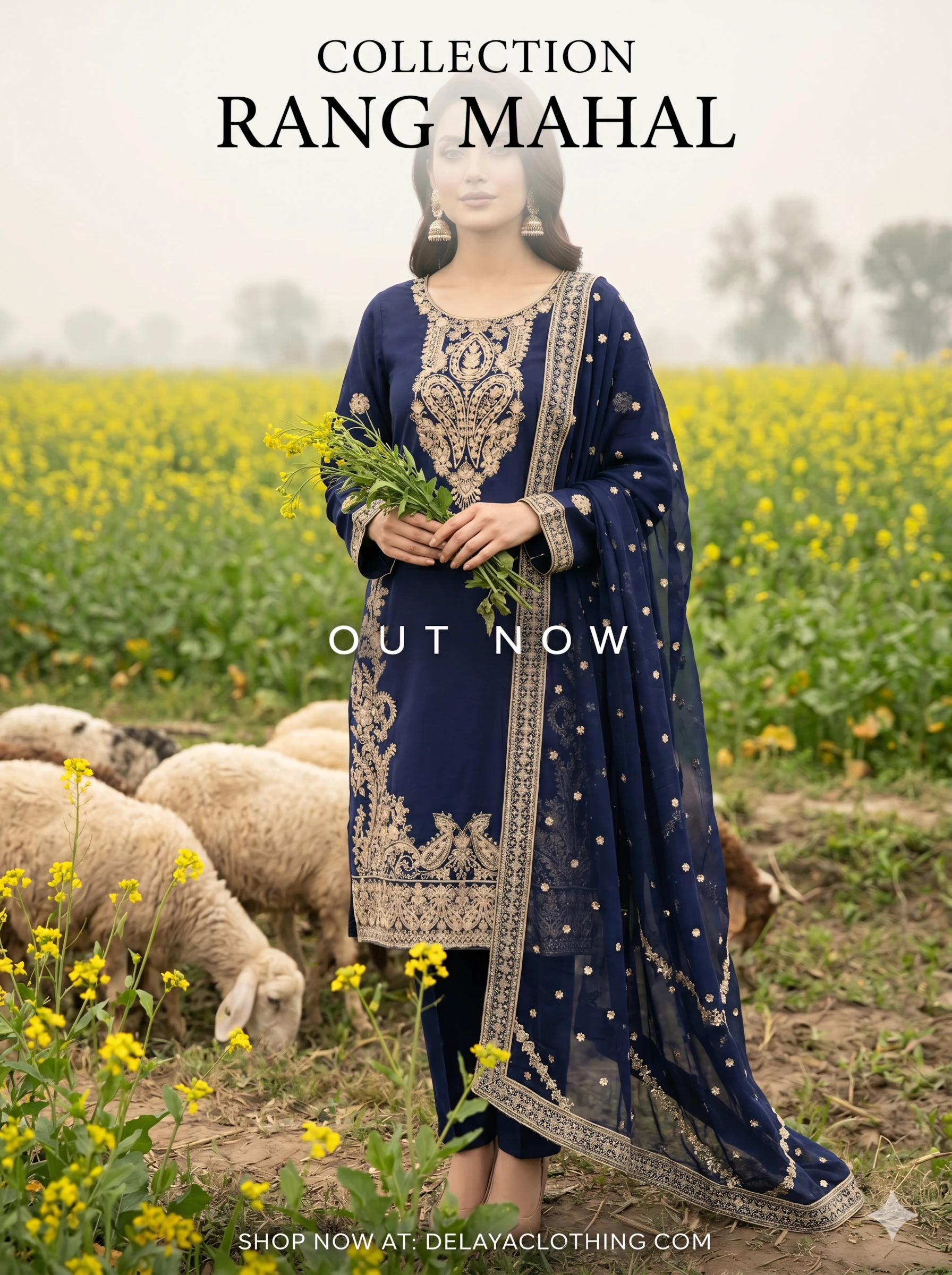 Shop our latest 3-piece Doria Lawn suit, featuring intricate gold embroidery. This suit comes complete with a beautifully bordered chiffon dupatta and classic dyed trousers.
Browse our full collection and find your new favorite outfit. Shop now on delayaclothing.com!
#Delaya #TraditionalFashion #NewArrivals #LawnSuit #ChiffonDupatta ShopNow delayaclothing.com"